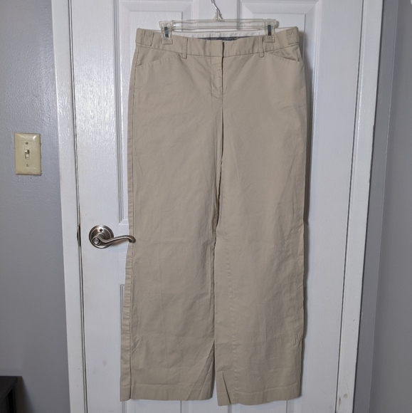 Like-New Express Design Studios Editor Khaki Wide Leg Dress Pants Size 10 - Picture 1 of 9